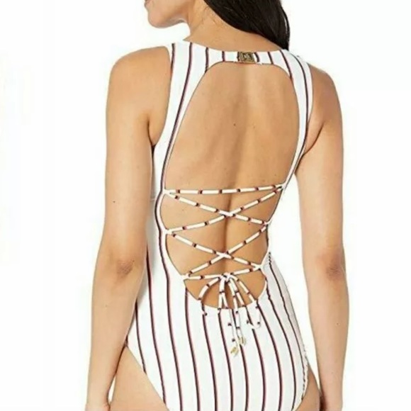 Lauren Ralph Lauren Dylan Striped One Pc Swimsuit - Picture 4 of 8